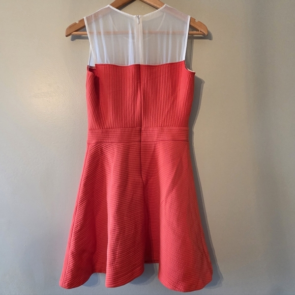 Sandro Paris Women's Sleeveless Mesh Mini Orange Casual Classic Dress Size M - Picture 8 of 16